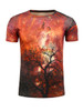 Casual Fashionable Round Neck 3D Tree Galaxy Printed T-Shirt