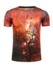 Casual Fashionable Round Neck 3D Tree Galaxy Printed T-Shirt