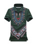 Casual Polo Collar Short Sleeve Retro Printed T-Shirt