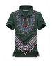 Casual Polo Collar Short Sleeve Retro Printed T-Shirt