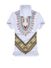 Casual Polo Collar Short Sleeve Retro Printed T-Shirt