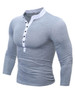 Casual Band Collar  Contrast Trim Single Breasted T-Shirt