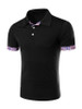 Casual Polo Collar Stylish Contrast Trim T-Shirt Casual Polo Collar Stylish Contrast Trim T-Shirt