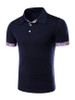 Casual Polo Collar Stylish Contrast Trim T-Shirt Casual Polo Collar Stylish Contrast Trim T-Shirt