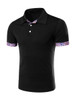 Casual Polo Collar Stylish Contrast Trim T-Shirt Casual Polo Collar Stylish Contrast Trim T-Shirt