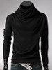 Casual Men's Plain Band Collar Men's T-shirt