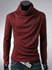 Casual Men's Plain Band Collar Men's T-shirt