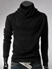 Casual Men's Plain Band Collar Men's T-shirt
