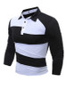 Casual Polo Collar Color Block Striped T-Shirt