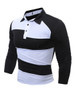 Casual Polo Collar Color Block Striped T-Shirt