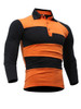 Casual Polo Collar Color Block Striped T-Shirt
