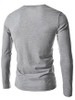 Casual Men's Plain Decorative Buttons V Neck T-shirts