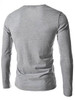 Casual Men's Plain Decorative Buttons V Neck T-shirts