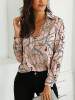 Long Sleeves V-neck Floral Blouses&shirts Tops