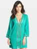 Pretty V-Neck Lace 3/4 Sleeve Blouse Cover-ups Tops