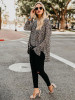 Fashion Leopard V-neck Bohemia Blouse Top
