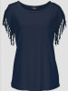 Short-sleeved Round Neck Tassels Cotton T-Shirt 8 Colors