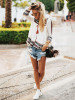 Chiffon Printed Blouses&Shirts Top