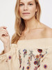 Embroidered Puff-sleeves Blouses&Shirts Top