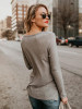 Solid Color Pocket Blouses&Shirts Top
