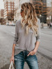 Solid Color Pocket Blouses&Shirts Top