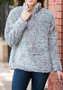 Grey Zipper Band Collar Long Sleeve Fashion Sweatshirt Grey Zipper Band Collar Long Sleeve Fashion Sweatshirt
