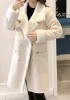 Apricot Pockets Zipper Buttons Turndown Collar Long Sleeve Suede Coat Apricot Pockets Zipper Buttons Turndown Collar Long Sleeve Suede Coat
