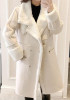 Apricot Pockets Zipper Buttons Turndown Collar Long Sleeve Suede Coat Apricot Pockets Zipper Buttons Turndown Collar Long Sleeve Suede Coat