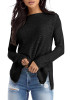 Black Irregular One Shoulder Long Sleeve Oversize Loose Pullover Sweater