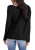 Black Irregular One Shoulder Long Sleeve Oversize Loose Pullover Sweater