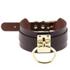 Blackmeoww Goth Women Handmade Leather O-ring Choker - Black One Size