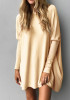 Khaki Irregular Round Neck Long Sleeve Casual T-Shirt Khaki Irregular Round Neck Long Sleeve Casual T-Shirt