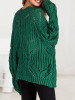 New Green Single Breasted V-neck Dolman Sleeve Oversize Cardigan Sweater