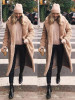 New Khaki Buttons Long Sleeve Casual Sweet Going out Coat