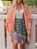 New Pink Irregular V-neck Dolman Sleeve Casual Cardigan Sweater