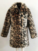 New Brown Leopard Print Turndown Collar Long Sleeve Fashion Outerwear