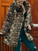 New Brown Leopard Print Turndown Collar Long Sleeve Fashion Outerwear