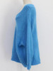 New Blue V-neck Long Sleeve Oversized Casual Pullover Sweater