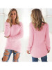 New Pink Round Neck Long Sleeve Going out Pullover Sweater New Pink Round Neck Long Sleeve Going out Pullover Sweater