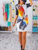 Black Floral Print Long Sleeve Casual Sweet Going out Mini Dress