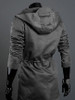 Casual Classical Hooded Drawstring Plain Men Coat With Flap Pocket