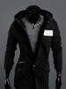 Casual Classical Hooded Drawstring Plain Men Coat With Flap Pocket