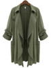 Casual European Style Lapel  Plain Overcoats