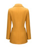 Casual Double Breasted Patch Pocket Lapel Plain Woolen Coat