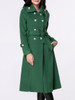 Lapel Double Breasted Plain Duster Woolen Coat