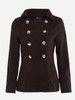 Casual Double Breasted Lapel Cotton Plain Woolen Coat