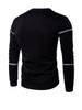 Casual Round Neck Color Block Big Plaid Men Sweatshirt