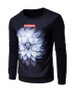 Casual Attractive Round Neck Flower Printed Men Sweatshirt
