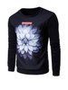 Casual Attractive Round Neck Flower Printed Men Sweatshirt