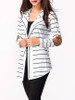 Casual Lapel Patchwork Striped Cardigan